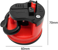 Thumbnail for Knife Sharpener, Sharpening Kitchen Knives, Hands Free Safety, Manual Sharpening Tool - Compact Knife Sharpener UK - Knife and Scissors Sharpeners for Straight and Serrated Knives (Red)