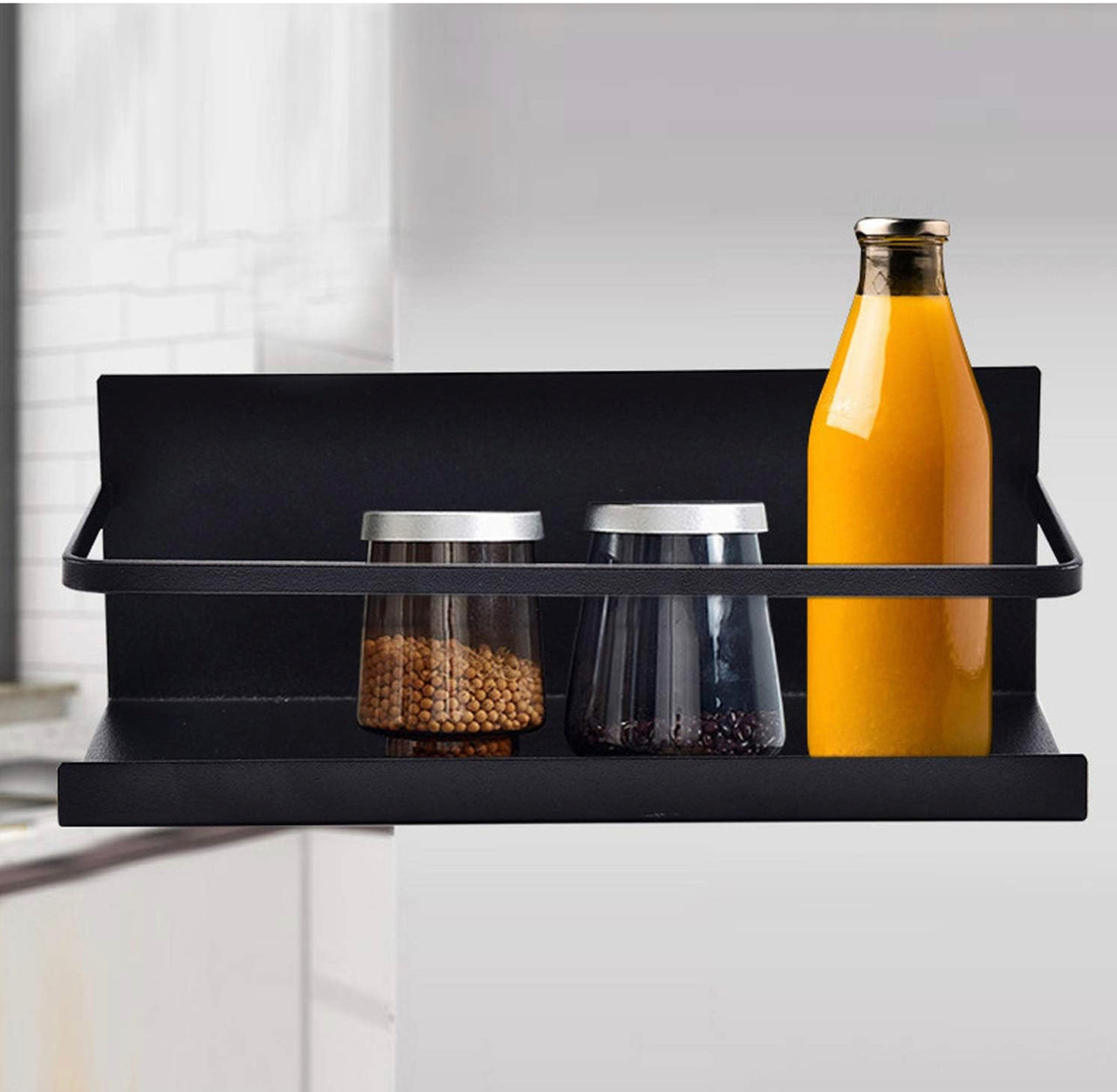 Magnetic spice rack towel holder