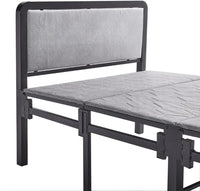 Thumbnail for myHomie Folding Bed - Premium Grey Single Guest Bed single bed with mattress included (Ultra Light Basic padded foam), Compact & space saving Fold Up Camp Bed - Grey Single 193 * 90 cm UK Single