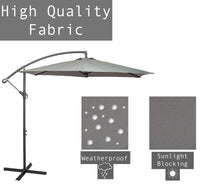 Thumbnail for GardenCo 3m Cantilever Banana Parasol - Hanging Parasol with Crank Handle - Outdoor Garden and Patio Sun Shade - with PVC Coated Cover