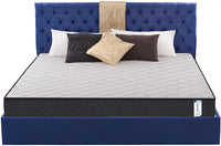 Thumbnail for FurnitureFul King Size Mattresses Memory Foam - Hybrid Coil Spring 5ft Matress 150 x 200 cm - 8.5 Inch Deep Quilted Sprung Breathable Orthopedic Hypoallergenic Cool Blue Gel - Grey Border