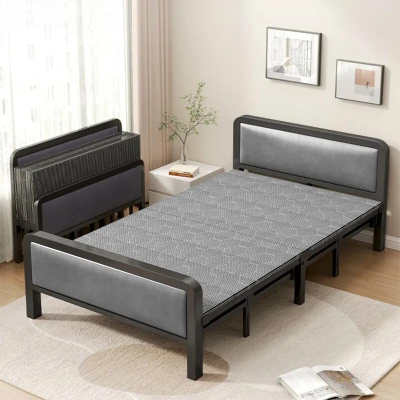 myHomie Folding Bed Premium Grey Single Guest Bed single bed with ma Amaz Home