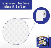 Thumbnail for 3 Ply Toilet Tissue Roll Panda Cuddle Classic Soft Quilted Toilet Rolls- Super Quality Comfort. (7 Pack of 9Rolls / 63 Rolls)