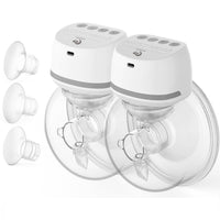 Thumbnail for Bellababy Breast Pump,Portable Wireless Wearable Breast Pump,Rechargeable Hands Free Breast Pump Electric with 4 Modes & 6 Levels (White-2 Pack-24mm)