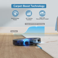 Thumbnail for Bagotte Robot Vacuum,3000pa Robot Vacuum Cleaner with Mop,Strong Suction Robotic Vacuum,180Mins Runtime Max,Self-Charging, Alexa/App/WiFi for Pet Hair Hard Floor Carpet-BG800MAX