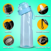 Thumbnail for Air Water Bottle, 650ml Starter Set – BPA Free. 7 Exquisite Flavour Pods for a Zero Sugar, Zero Calorie Experience (blue)