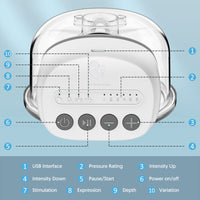 Thumbnail for Bellababy Breast Pump,Portable Wireless Wearable Breast Pump,Rechargeable Hands Free Breast Pump Electric with 4 Modes & 6 Levels (White-2 Pack-24mm)