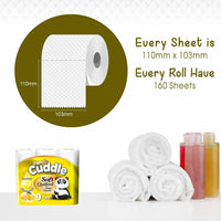 Thumbnail for 3 Ply Toilet Tissue Roll Panda Cuddle Classic Soft Quilted Toilet Rolls- Super Quality Comfort. (7 Pack of 9Rolls / 63 Rolls)