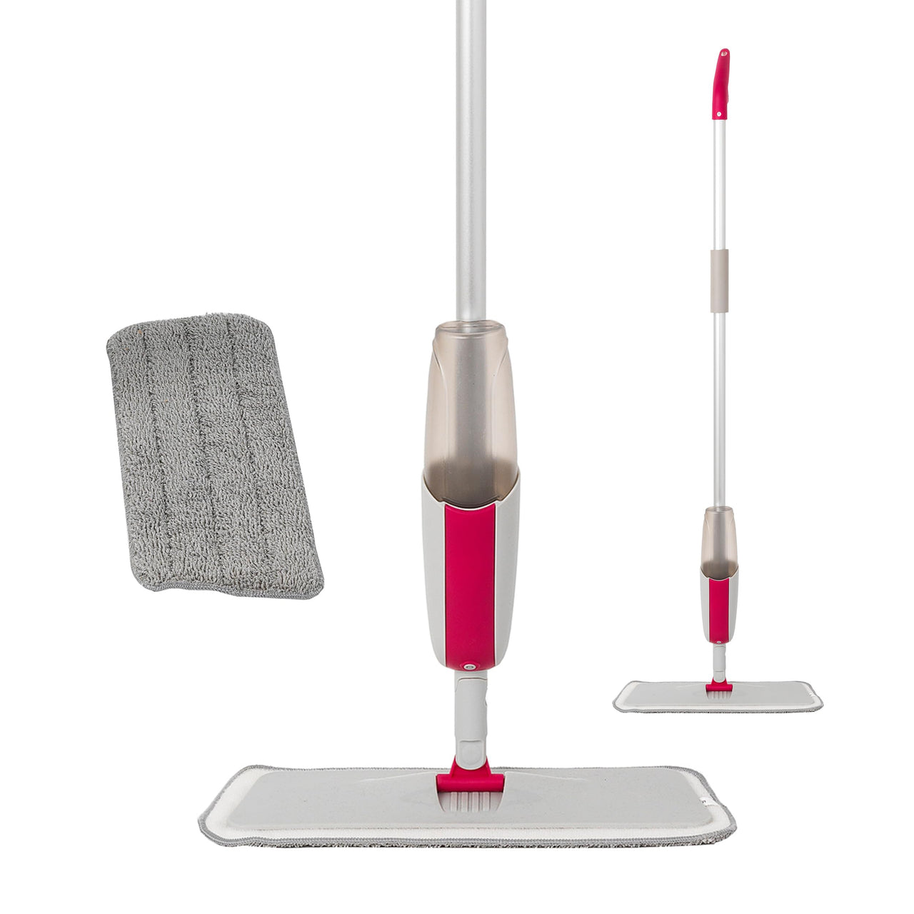 Kleeneze KL067036UFEU Spray Mop with Replacement Microfibre Head, Treated with Anti-Bac Protection, for Most Hard Floors, Washable Floor Pads, Can be Used Wet or Dry, Built-in Spray Trigger, 300ml