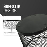 Thumbnail for KEPLIN Round Trash Can - Black Non-slip Mesh Bin, Stylish & Sturdy Metal Waste Paper Bin for Home, Bedroom, Office, Bathroom, Living Room & Kitchen - Indoor Garbage Bin with Sleek Design